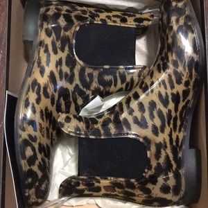 J. Crew Leopard Chelsea Rainboots